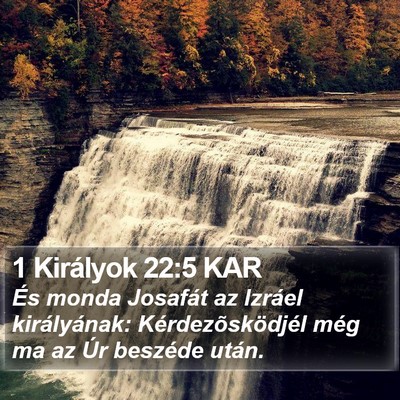 1 Királyok 22:5 KAR Bible Verse Image