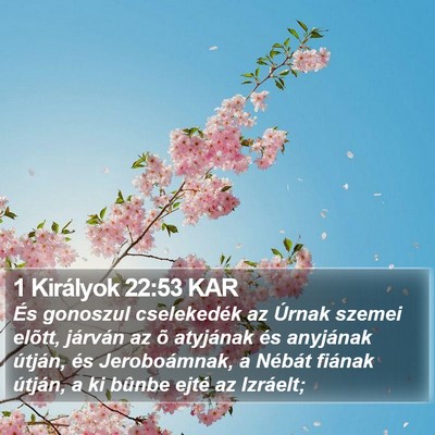 1 Királyok 22:53 KAR Bible Verse Image