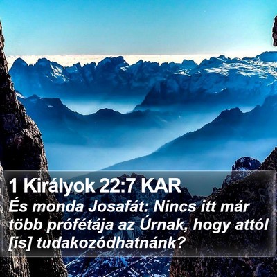 1 Királyok 22:7 KAR Bible Verse Image