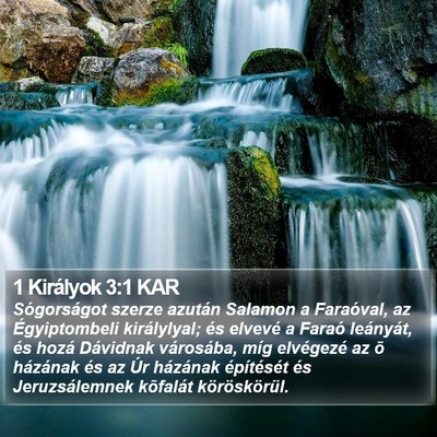 1 Királyok 3:1 KAR Bible Verse Image