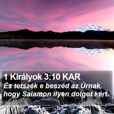 1 Királyok 3:10 KAR Bible Verse Image