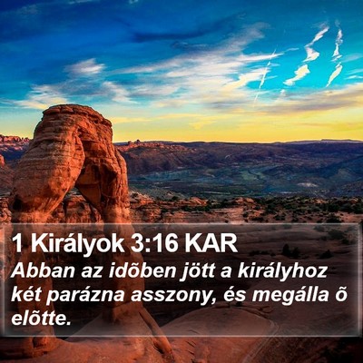 1 Királyok 3:16 KAR Bible Verse Image