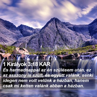 1 Királyok 3:18 KAR Bible Verse Image