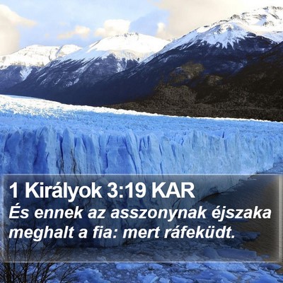 1 Királyok 3:19 KAR Bible Verse Image