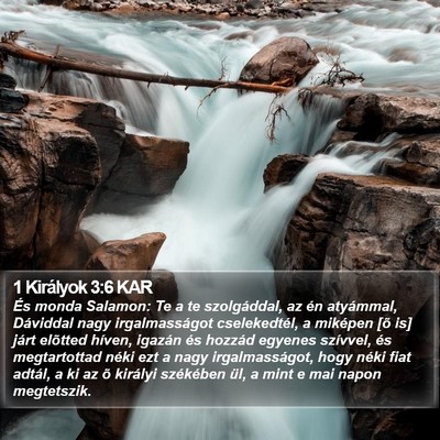 1 Királyok 3:6 KAR Bible Verse Image