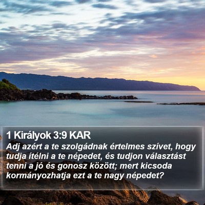 1 Királyok 3:9 KAR Bible Verse Image