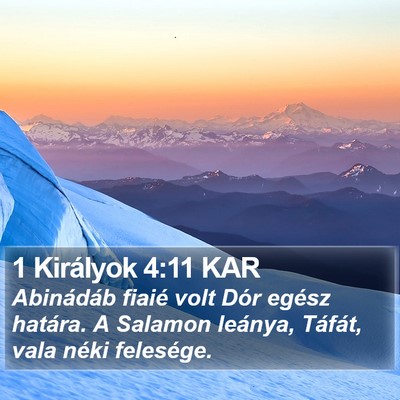 1 Királyok 4:11 KAR Bible Verse Image