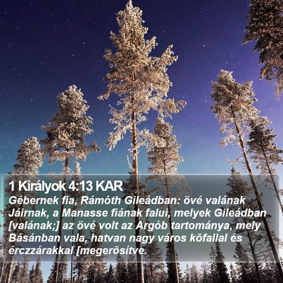 1 Királyok 4:13 KAR Bible Verse Image