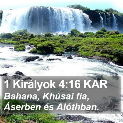 1 Királyok 4:16 KAR Bible Verse Image
