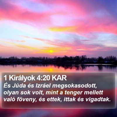 1 Királyok 4:20 KAR Bible Verse Image
