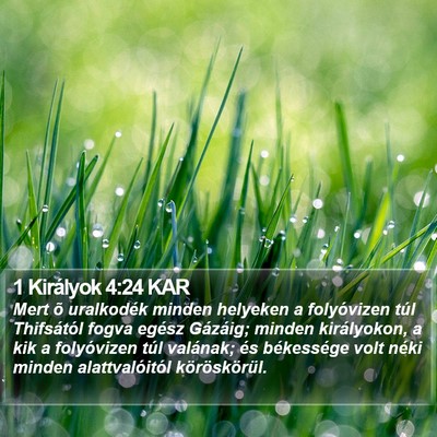 1 Királyok 4:24 KAR Bible Verse Image