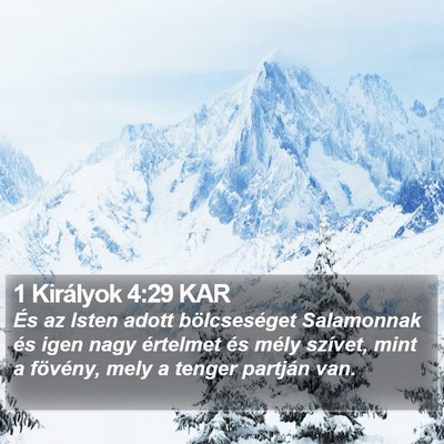 1 Királyok 4:29 KAR Bible Verse Image