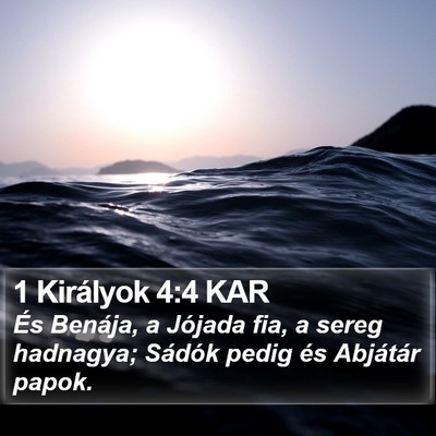 1 Királyok 4:4 KAR Bible Verse Image