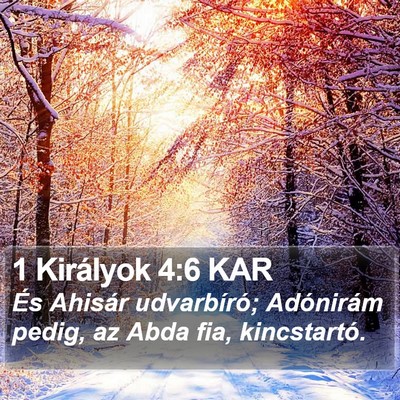 1 Királyok 4:6 KAR Bible Verse Image