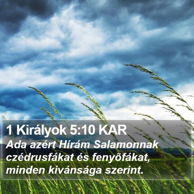 1 Királyok 5:10 KAR Bible Verse Image
