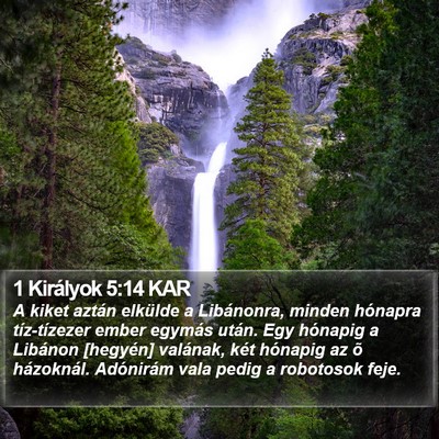 1 Királyok 5:14 KAR Bible Verse Image