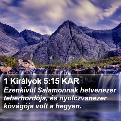 1 Királyok 5:15 KAR Bible Verse Image