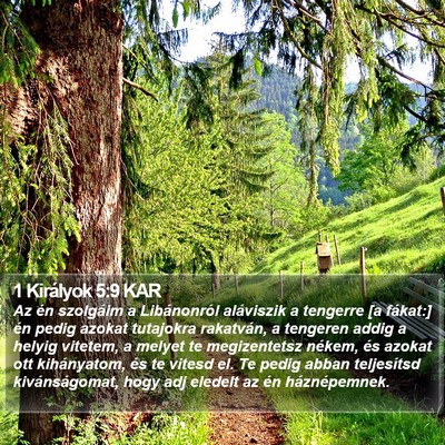1 Királyok 5:9 KAR Bible Verse Image