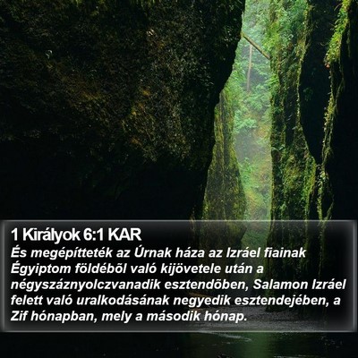 1 Királyok 6:1 KAR Bible Verse Image