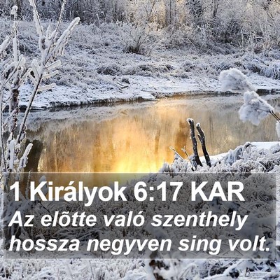 1 Királyok 6:17 KAR Bible Verse Image