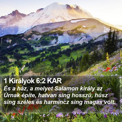 1 Királyok 6:2 KAR Bible Verse Image