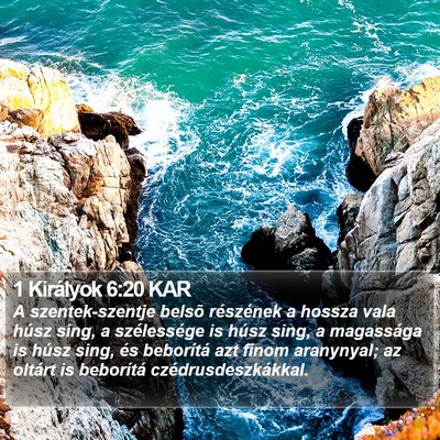 1 Királyok 6:20 KAR Bible Verse Image