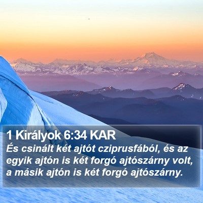 1 Királyok 6:34 KAR Bible Verse Image