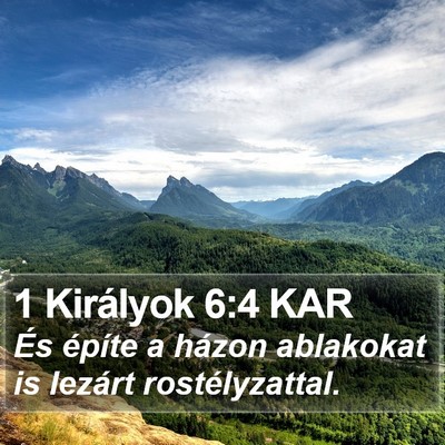 1 Királyok 6:4 KAR Bible Verse Image