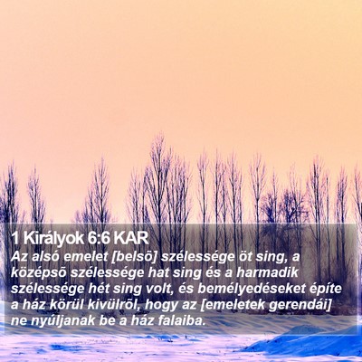 1 Királyok 6:6 KAR Bible Verse Image