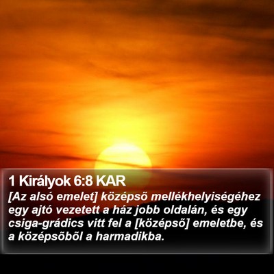1 Királyok 6:8 KAR Bible Verse Image