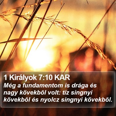 1 Királyok 7:10 KAR Bible Verse Image