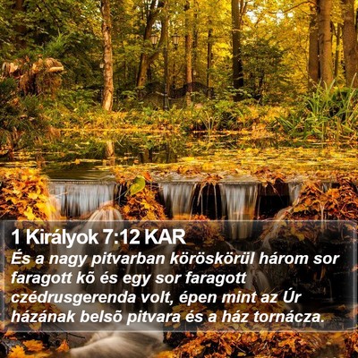 1 Királyok 7:12 KAR Bible Verse Image