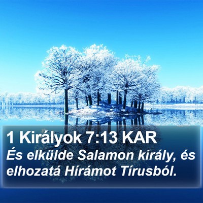 1 Királyok 7:13 KAR Bible Verse Image