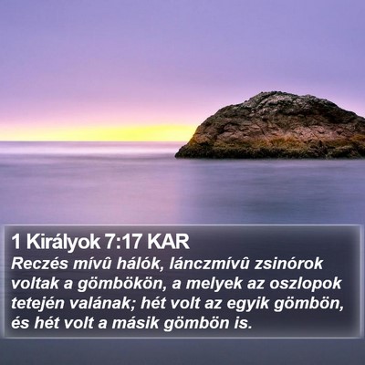 1 Királyok 7:17 KAR Bible Verse Image