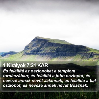 1 Királyok 7:21 KAR Bible Verse Image