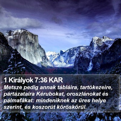 1 Királyok 7:36 KAR Bible Verse Image