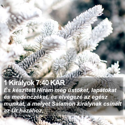 1 Királyok 7:40 KAR Bible Verse Image