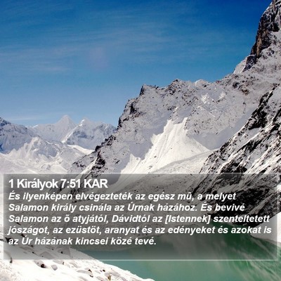 1 Királyok 7:51 KAR Bible Verse Image
