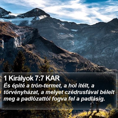 1 Királyok 7:7 KAR Bible Verse Image
