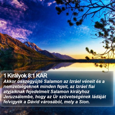 1 Királyok 8:1 KAR Bible Verse Image
