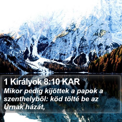 1 Királyok 8:10 KAR Bible Verse Image