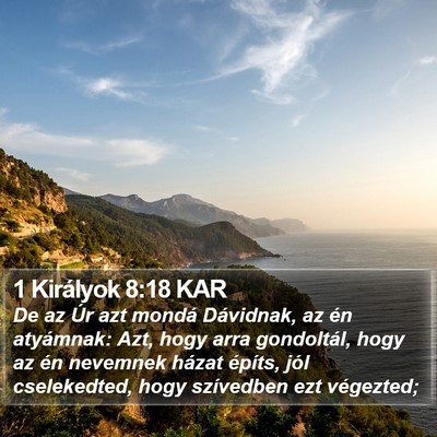 1 Királyok 8:18 KAR Bible Verse Image
