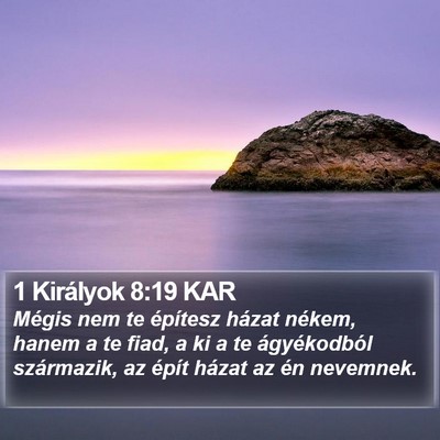 1 Királyok 8:19 KAR Bible Verse Image