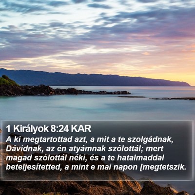 1 Királyok 8:24 KAR Bible Verse Image
