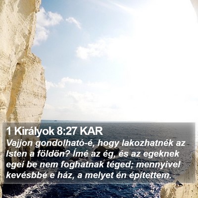1 Királyok 8:27 KAR Bible Verse Image