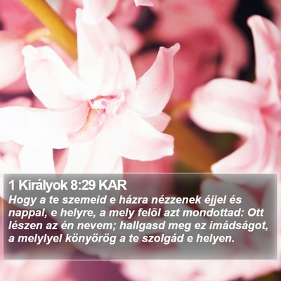 1 Királyok 8:29 KAR Bible Verse Image
