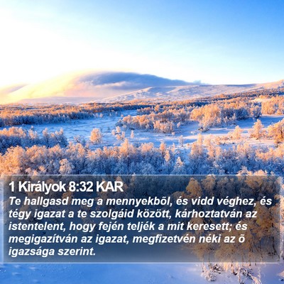 1 Királyok 8:32 KAR Bible Verse Image