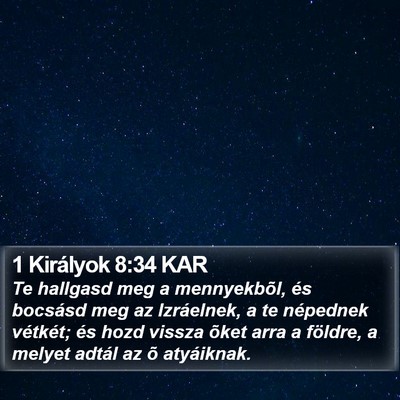 1 Királyok 8:34 KAR Bible Verse Image