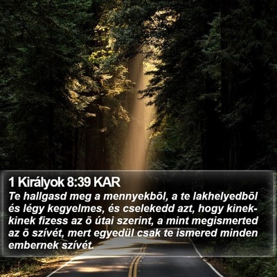 1 Királyok 8:39 KAR Bible Verse Image