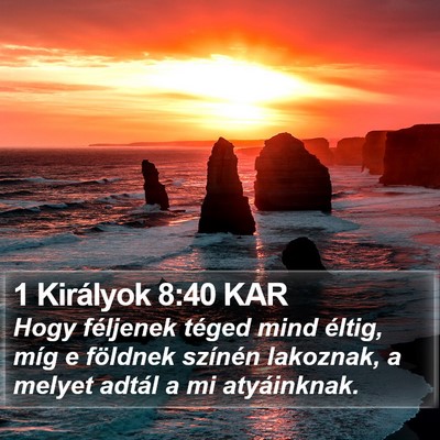 1 Királyok 8:40 KAR Bible Verse Image